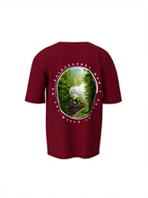 Nature train Graphic Unisex Maroon Oversized T-Shirt